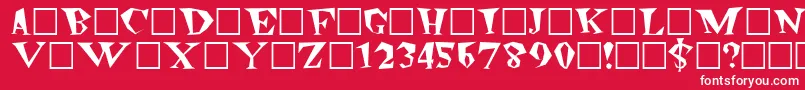 FreakoutPlain Font – White Fonts on Red Background