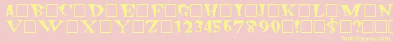 FreakoutPlain Font – Yellow Fonts on Pink Background