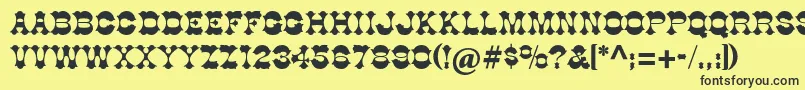 Cottonwoodstd Font – Black Fonts on Yellow Background