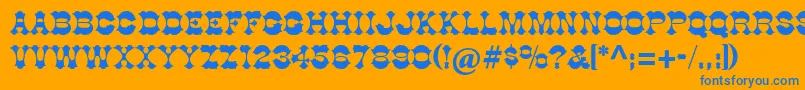 Cottonwoodstd Font – Blue Fonts on Orange Background