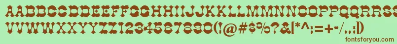 Cottonwoodstd Font – Brown Fonts on Green Background