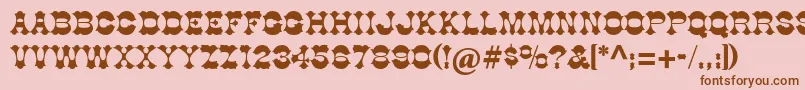 Cottonwoodstd Font – Brown Fonts on Pink Background