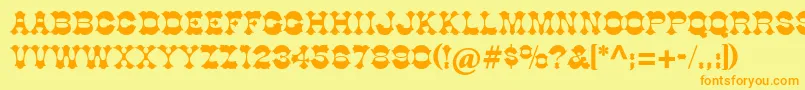 Cottonwoodstd Font – Orange Fonts on Yellow Background