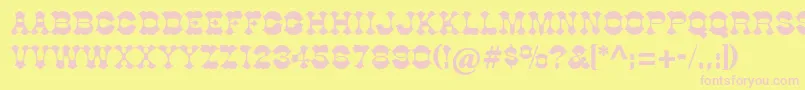 Cottonwoodstd Font – Pink Fonts on Yellow Background