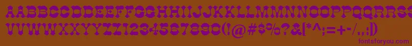 Cottonwoodstd Font – Purple Fonts on Brown Background