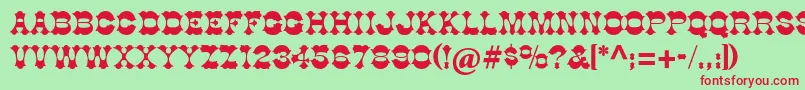 Cottonwoodstd Font – Red Fonts on Green Background