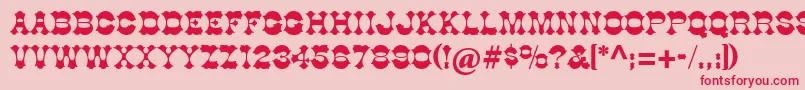 Cottonwoodstd Font – Red Fonts on Pink Background