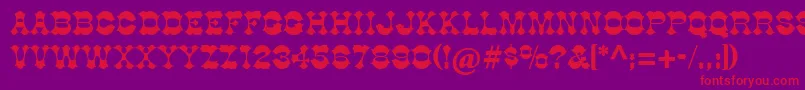 Cottonwoodstd Font – Red Fonts on Purple Background