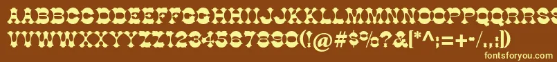 Cottonwoodstd Font – Yellow Fonts on Brown Background