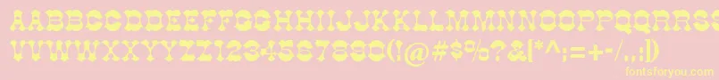 Cottonwoodstd Font – Yellow Fonts on Pink Background