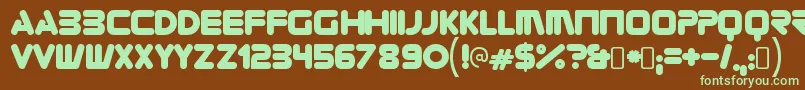 ZorqueRegular Font – Green Fonts on Brown Background