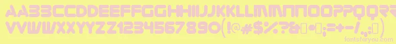 ZorqueRegular Font – Pink Fonts on Yellow Background