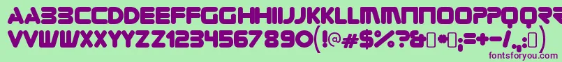 ZorqueRegular Font – Purple Fonts on Green Background