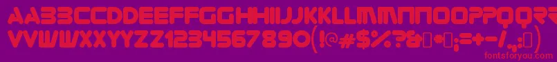 ZorqueRegular Font – Red Fonts on Purple Background