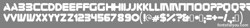 フォントZorqueRegular – 灰色の背景に白い文字