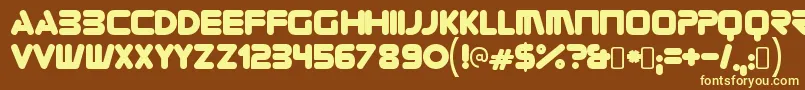 ZorqueRegular Font – Yellow Fonts on Brown Background