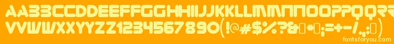 ZorqueRegular Font – Yellow Fonts on Orange Background