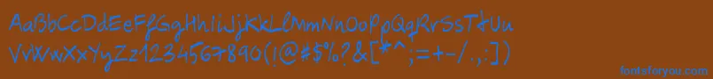 Carbax Font – Blue Fonts on Brown Background