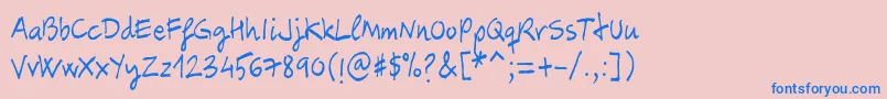 Carbax Font – Blue Fonts on Pink Background