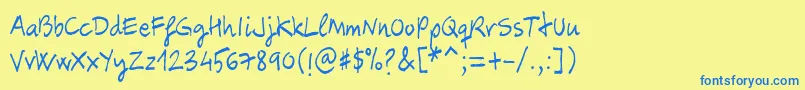 Carbax Font – Blue Fonts on Yellow Background
