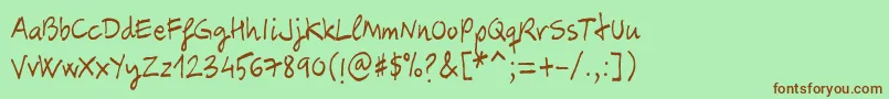 Carbax Font – Brown Fonts on Green Background