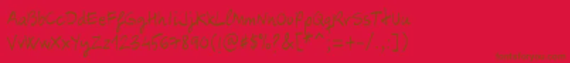 Carbax Font – Brown Fonts on Red Background