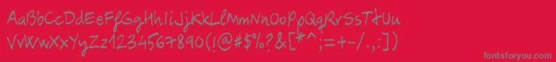 Carbax Font – Gray Fonts on Red Background