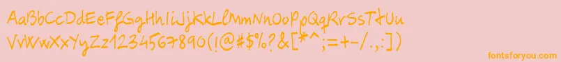Carbax Font – Orange Fonts on Pink Background