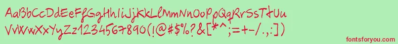 Carbax Font – Red Fonts on Green Background