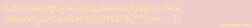 Carbax Font – Yellow Fonts on Pink Background