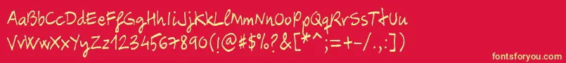 Carbax Font – Yellow Fonts on Red Background