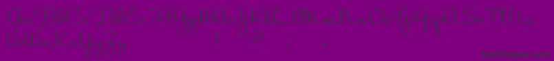 ChatMoss-Schriftart – Schwarze Schriften auf violettem Hintergrund