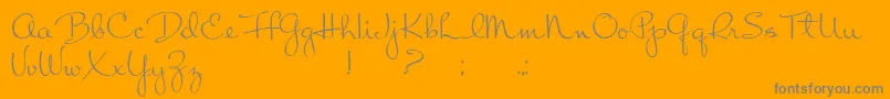 ChatMoss-Schriftart – Graue Schriften auf orangefarbenem Hintergrund