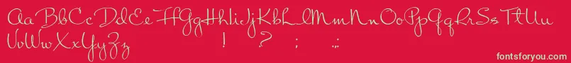 ChatMoss Font – Green Fonts on Red Background