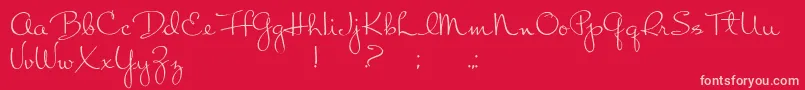 ChatMoss Font – Pink Fonts on Red Background