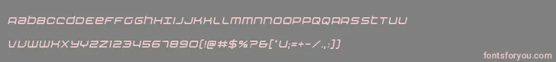 フォントNextwavecondital – 灰色の背景にピンクのフォント