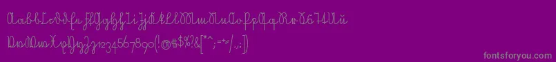 NeueRudelskopfVerbunden Font – Gray Fonts on Purple Background