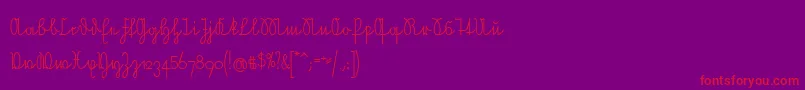 NeueRudelskopfVerbunden Font – Red Fonts on Purple Background