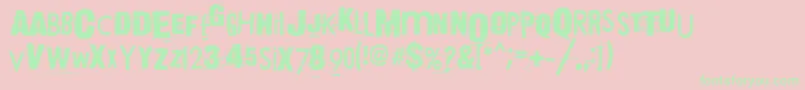 Theyrecomingtotakemeaway Font – Green Fonts on Pink Background