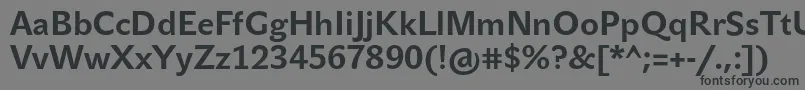 フォントJohnsansTextProBold – 黒い文字の灰色の背景