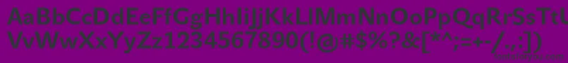 フォントJohnsansTextProBold – 紫の背景に黒い文字