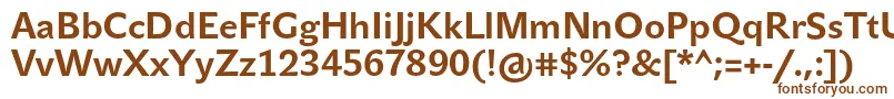JohnsansTextProBold-fontti – ruskeat fontit valkoisella taustalla