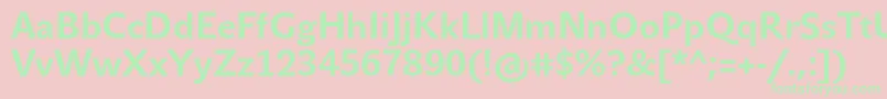 フォントJohnsansTextProBold – ピンクの背景に緑の文字