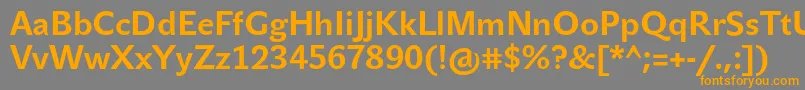 JohnsansTextProBold Font – Orange Fonts on Gray Background