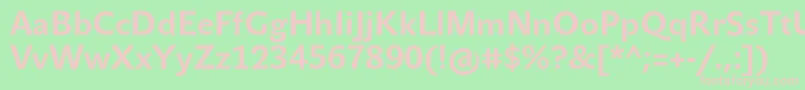 JohnsansTextProBold Font – Pink Fonts on Green Background