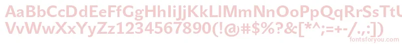 JohnsansTextProBold Font – Pink Fonts on White Background