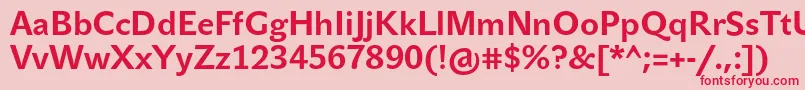 JohnsansTextProBold Font – Red Fonts on Pink Background