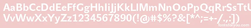 JohnsansTextProBold Font – White Fonts on Pink Background