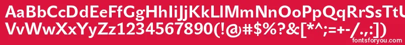 フォントJohnsansTextProBold – 赤い背景に白い文字