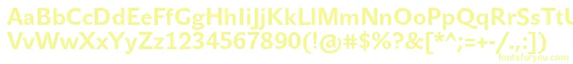 JohnsansTextProBold Font – Yellow Fonts on White Background